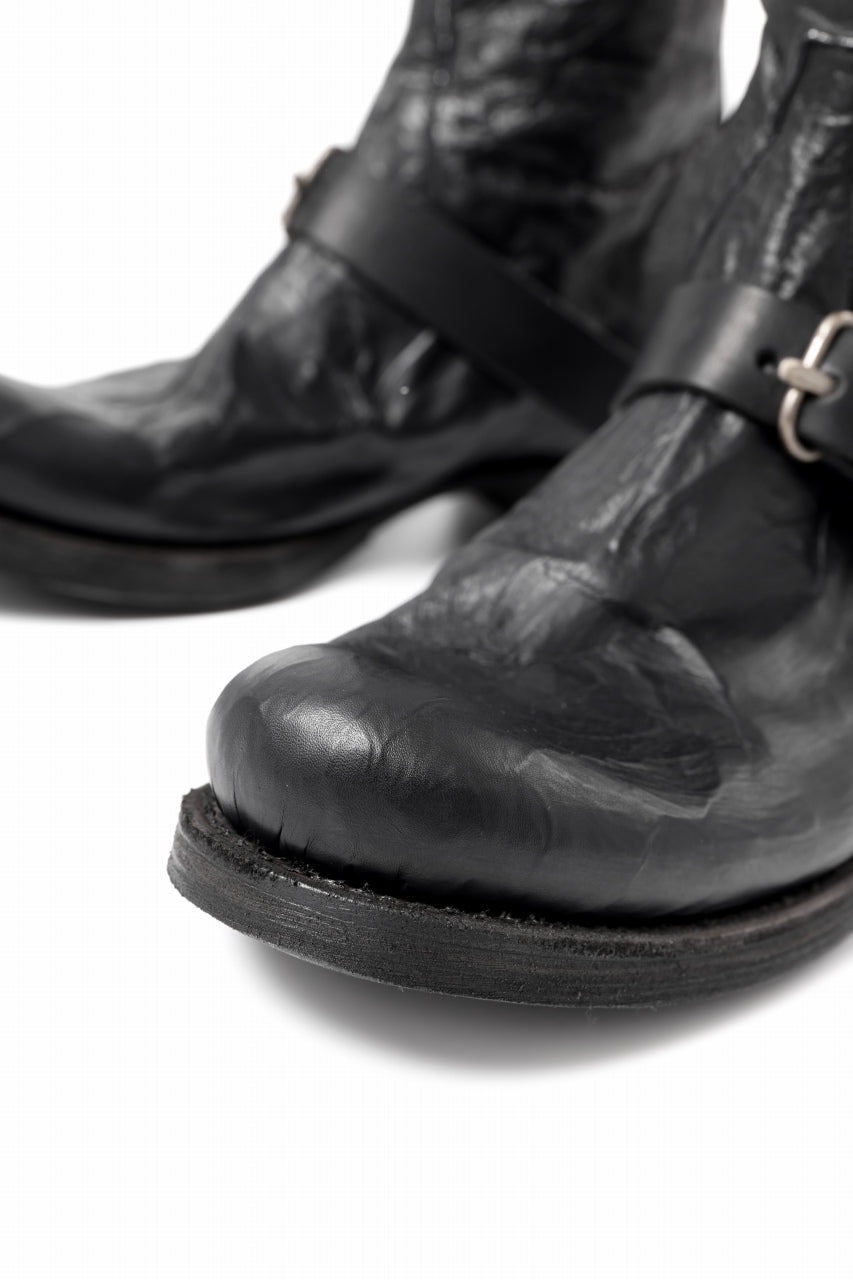 m.a+ goodyear tall buckle back zipper boots / S1C3Z/VAM (BLACK)