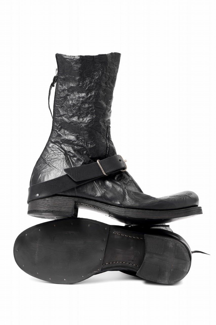 m.a+ goodyear tall buckle back zipper boots / S1C3Z/VAM (BLACK)