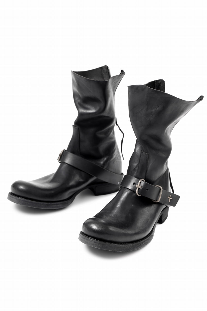 m.a+ goodyear tall buckle back zipper boots / S1C3Z/CU1,5 (BLACK)