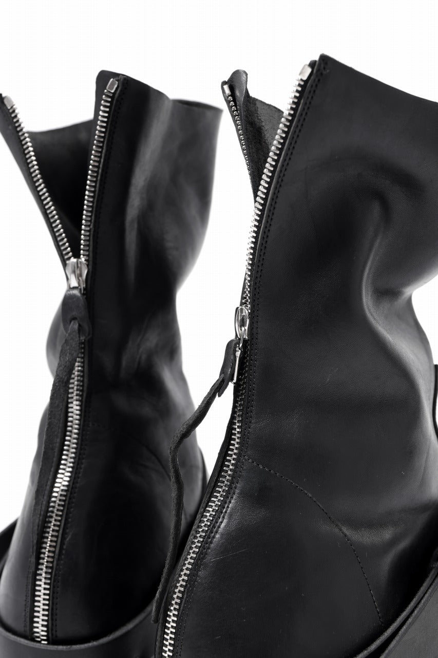画像をギャラリービューアに読み込む, m.a+ goodyear tall buckle back zipper boots / S1C3Z/CU1,5 (BLACK)