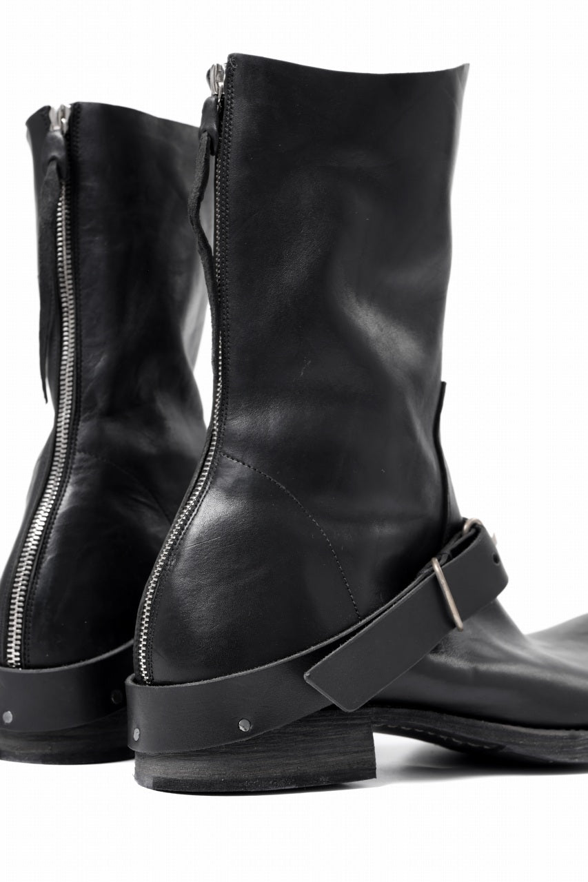 m.a+ goodyear tall buckle back zipper boots / S1C3Z/CU1,5 (BLACK)