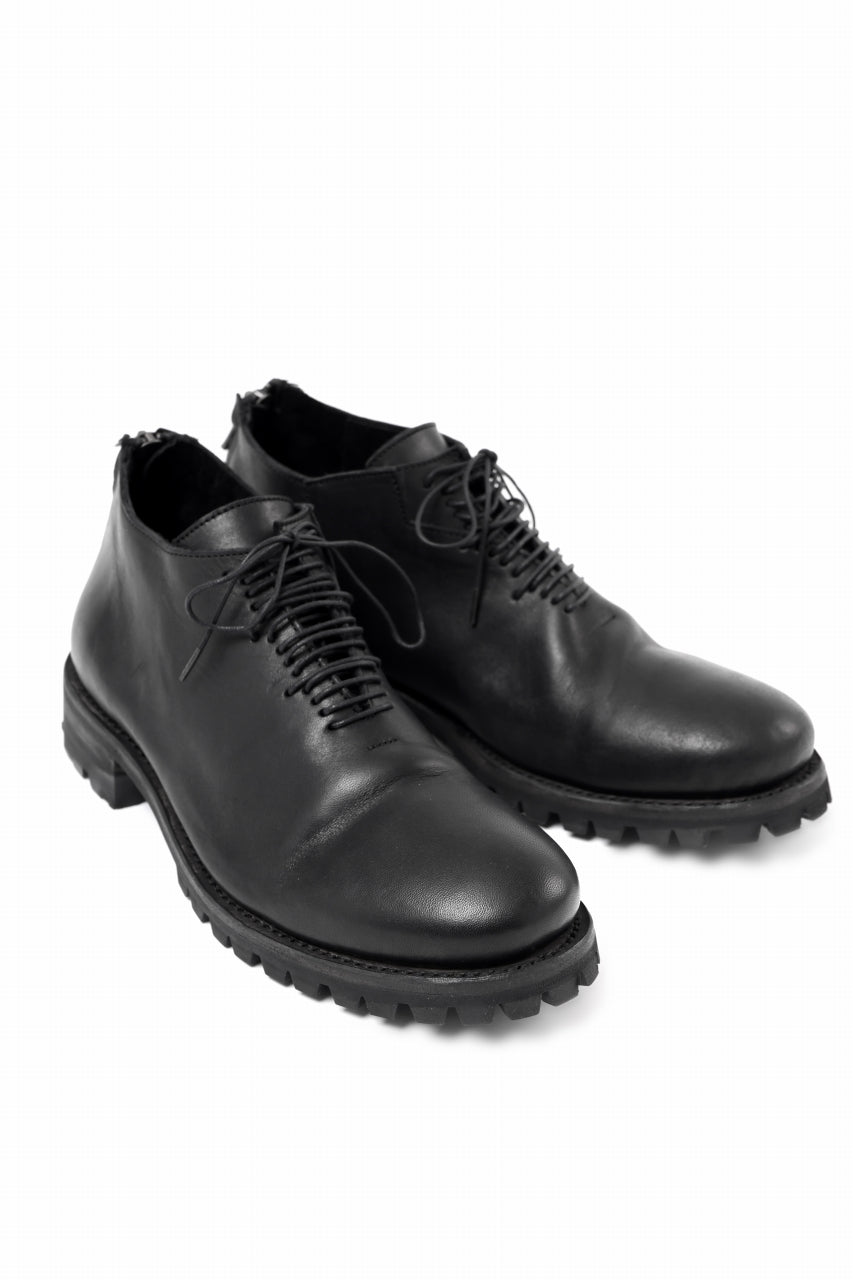 予約商品】Portaille LADDER LACED DERBY SHOES / WAXED HORSE (BLACK