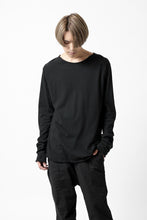 画像をギャラリービューアに読み込む, daub DYEING LS CUTSEWN SCAR STITCHED / C.JERSEY (BLACK)