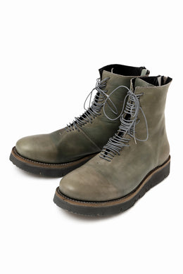 [Reserved Items] Portaille LADDER LACED BOOTS / LAYERED DYEING COW (GRAY)