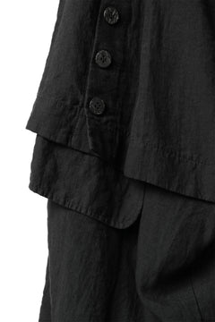 画像をギャラリービューアに読み込む, _vital combi layered skirt wide pants / organic soft linen (BLACK)