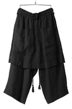 画像をギャラリービューアに読み込む, _vital combi layered skirt wide pants / organic soft linen (BLACK)