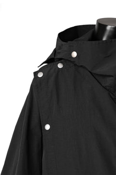 画像をギャラリービューアに読み込む, A.F ARTEFACT HOODED WRAP BUTTON &amp; ZIP PARKA BLOUSON (BLACK)