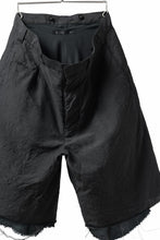 画像をギャラリービューアに読み込む, KLASICA BOUNCE fig.2 BOLD CUT OFF SHORTS / SUMMER CHAMBRAY WOOL-LINEN (SHADOW)