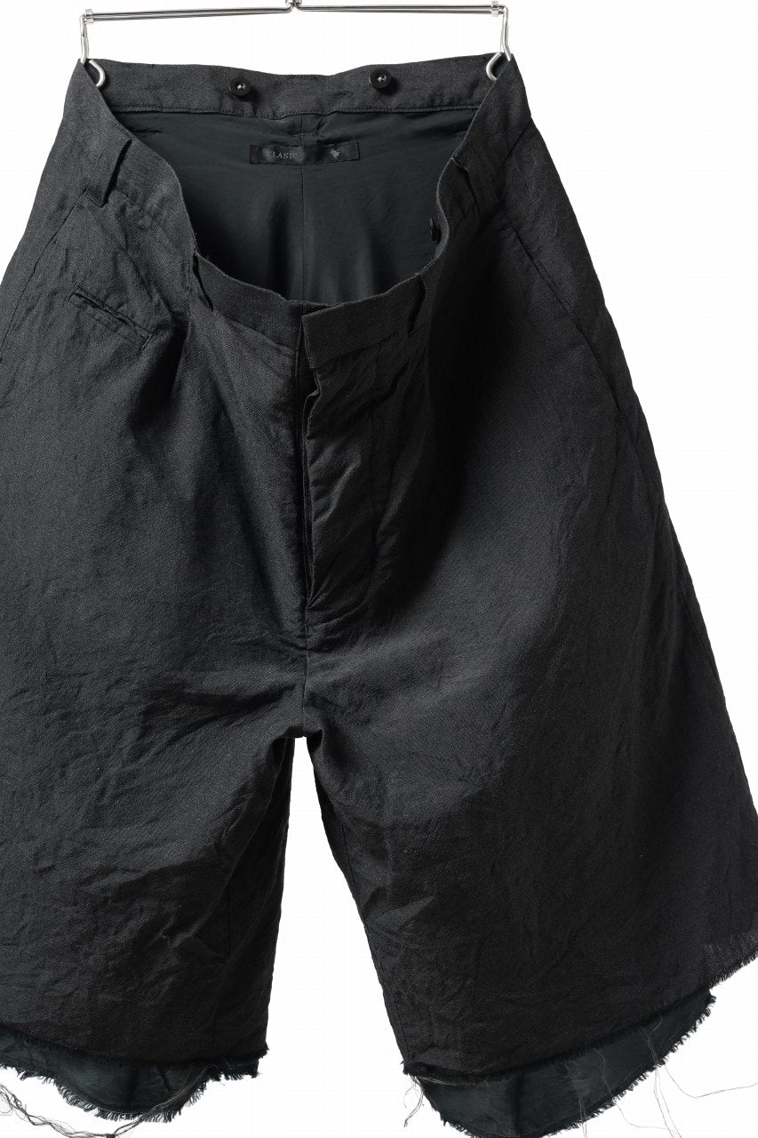 画像をギャラリービューアに読み込む, KLASICA BOUNCE fig.2 BOLD CUT OFF SHORTS / SUMMER CHAMBRAY WOOL-LINEN (SHADOW)
