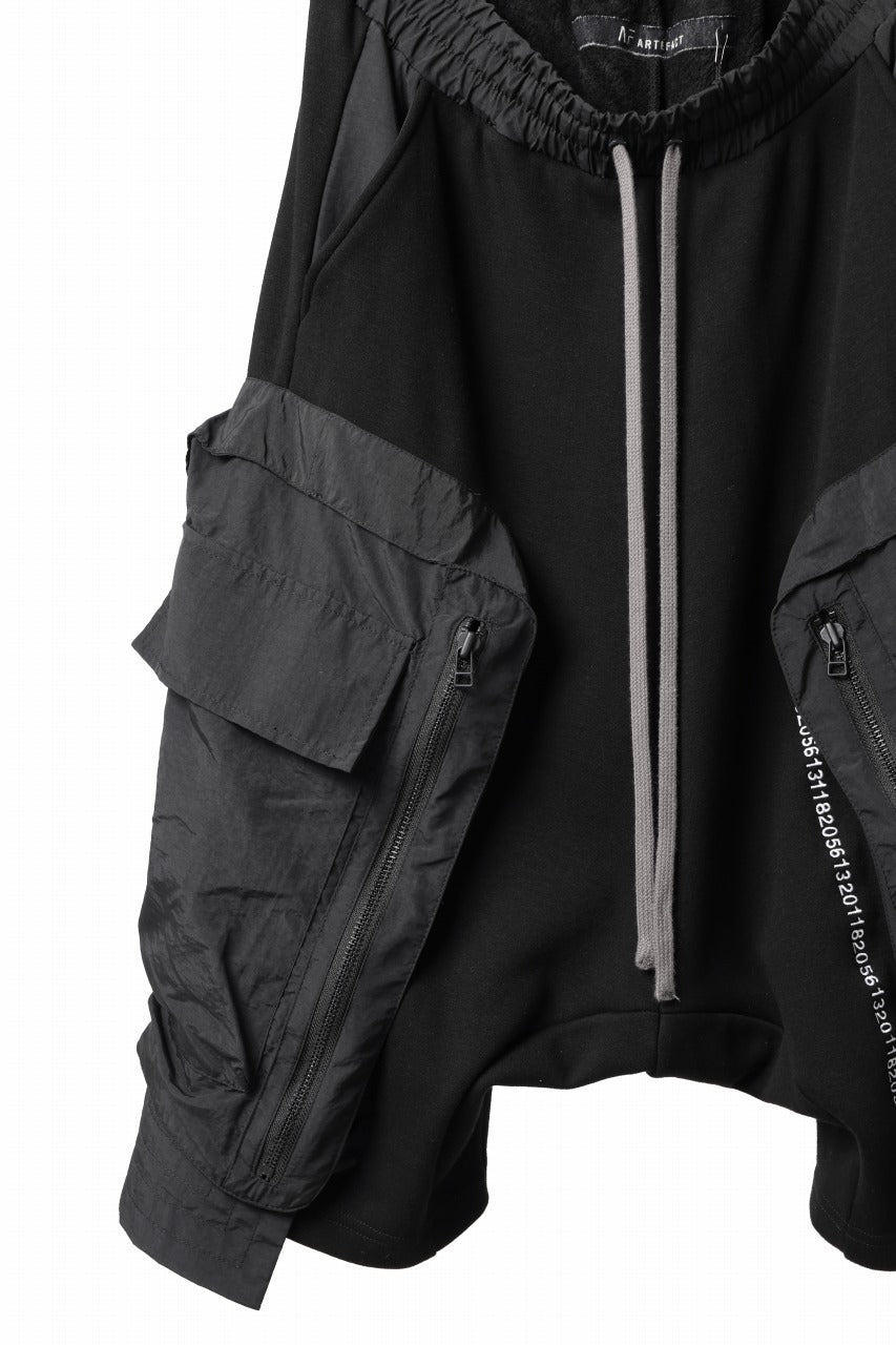 A.F ARTEFACT MILITARY CARGO SARROUEL SHORTS / BOMBER HEAT® + NYLON (BLACK)