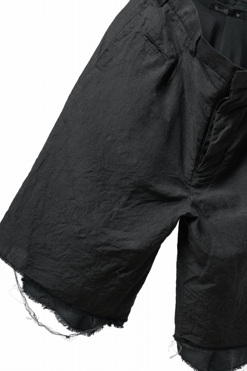 画像をギャラリービューアに読み込む, KLASICA BOUNCE fig.2 BOLD CUT OFF SHORTS / SUMMER CHAMBRAY WOOL-LINEN (SHADOW)