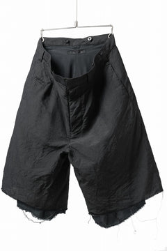 画像をギャラリービューアに読み込む, KLASICA BOUNCE fig.2 BOLD CUT OFF SHORTS / SUMMER CHAMBRAY WOOL-LINEN (SHADOW)