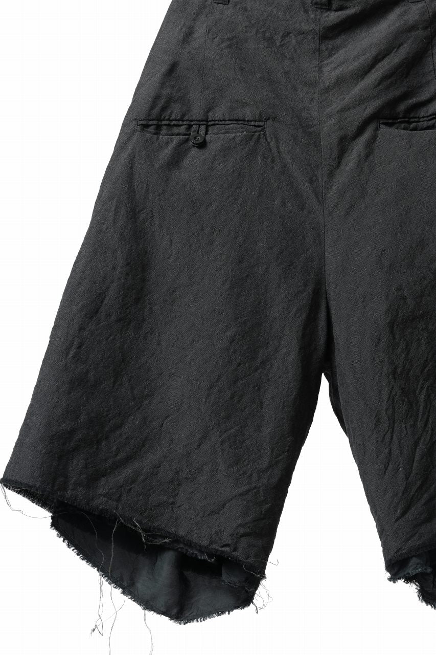 画像をギャラリービューアに読み込む, KLASICA BOUNCE fig.2 BOLD CUT OFF SHORTS / SUMMER CHAMBRAY WOOL-LINEN (SHADOW)