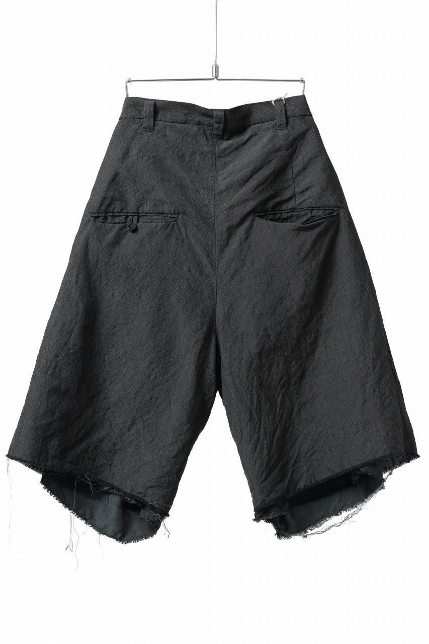 画像をギャラリービューアに読み込む, KLASICA BOUNCE fig.2 BOLD CUT OFF SHORTS / SUMMER CHAMBRAY WOOL-LINEN (SHADOW)