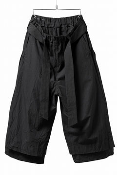 Load image into Gallery viewer, KLASICA VENT LAYERED FOLKLORE TROUSERS / HAND DYED COTTON-LINEN (BLACK)