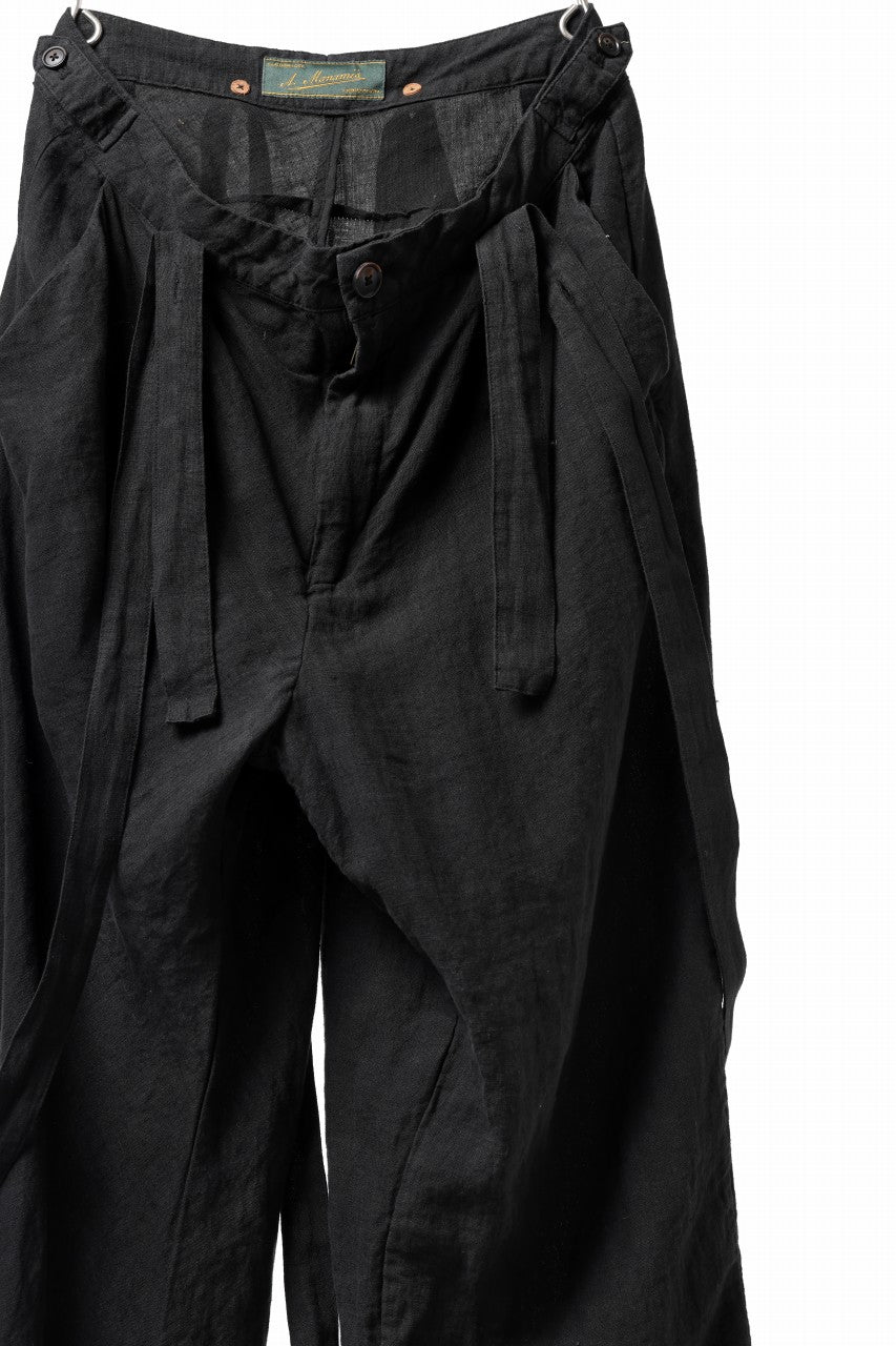 Load image into Gallery viewer, Aleksandr Manamis exclusive Asymmetry Suspender Pant (BLACK)