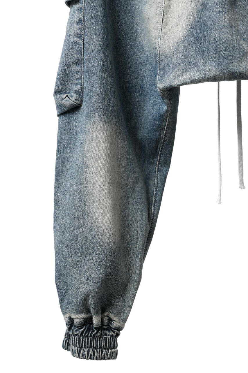 A.F ARTEFACT EASY CARGO SAROUEL PANTS / FADED AGEING DENIM (BLUE)