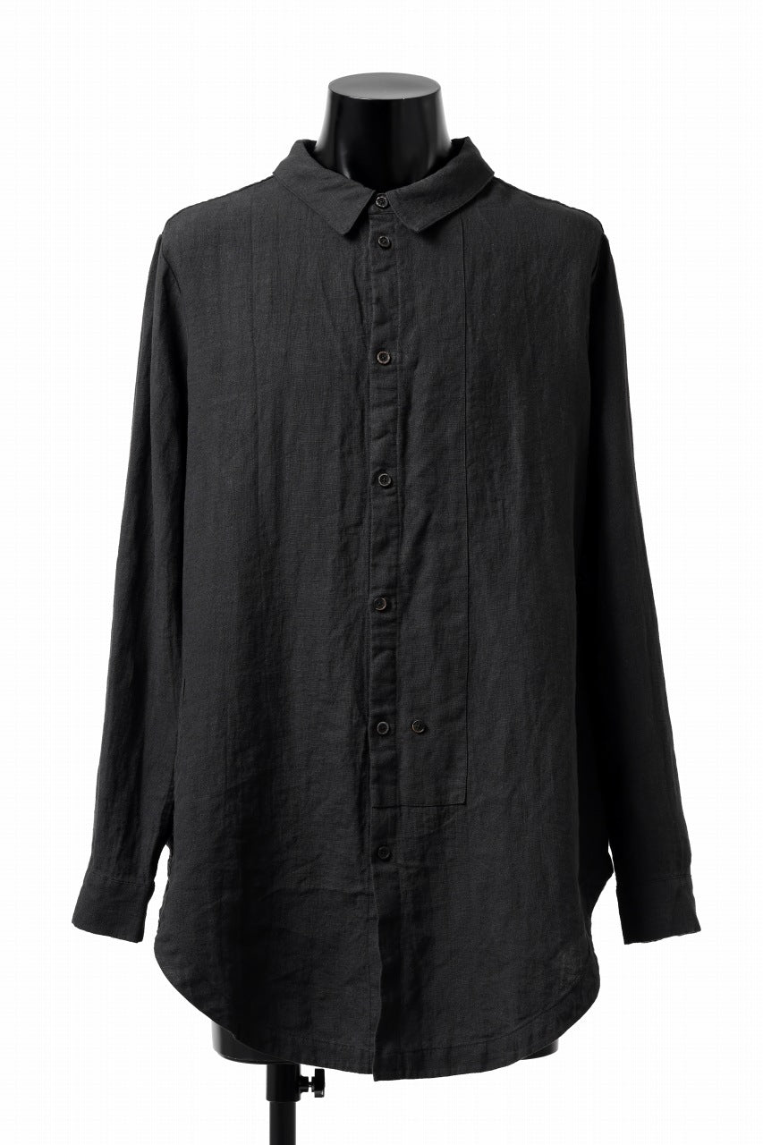 Aleksandr Manamis exclusive Wide Placket Shirt (BLACK)の商品ページ