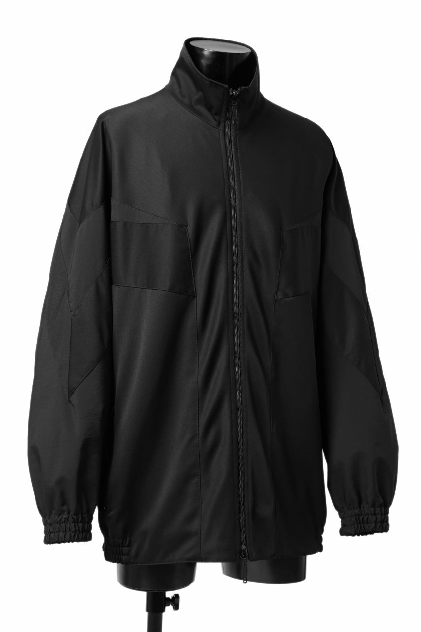 Y's....  PANELED ZIP BLOUSON / SUPER 120's DOESKIN (BLACK)