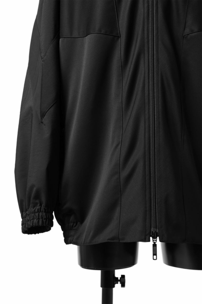 Y's....  PANELED ZIP BLOUSON / SUPER 120's DOESKIN (BLACK)