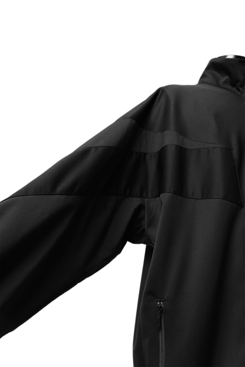 Y's....  PANELED ZIP BLOUSON / SUPER 120's DOESKIN (BLACK)