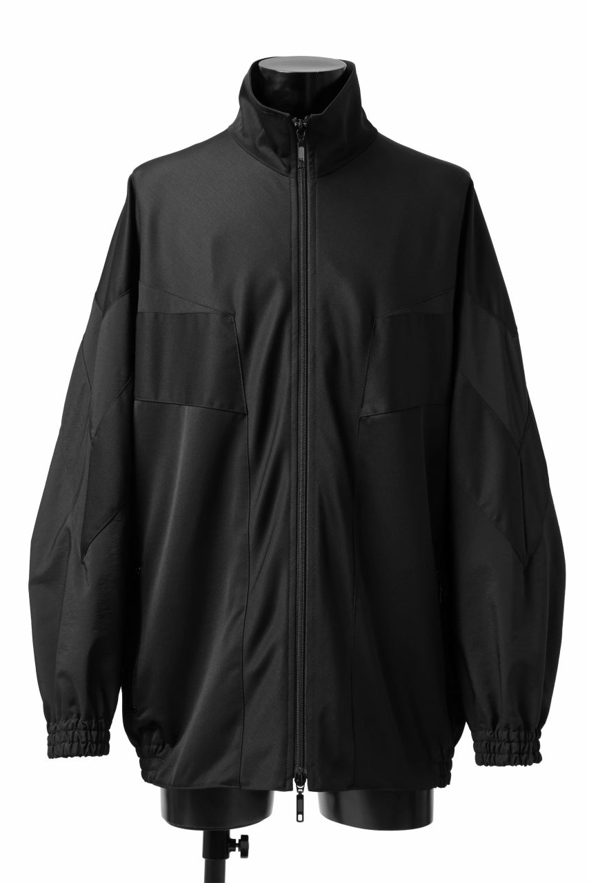 Y's....  PANELED ZIP BLOUSON / SUPER 120's DOESKIN (BLACK)