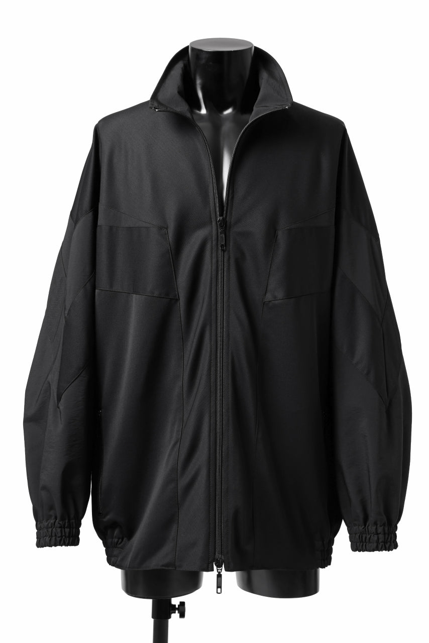 Y's....  PANELED ZIP BLOUSON / SUPER 120's DOESKIN (BLACK)