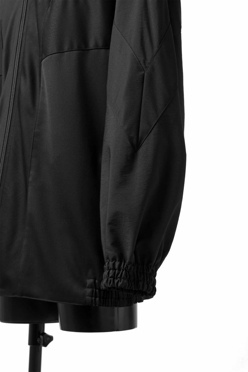 Y's....  PANELED ZIP BLOUSON / SUPER 120's DOESKIN (BLACK)