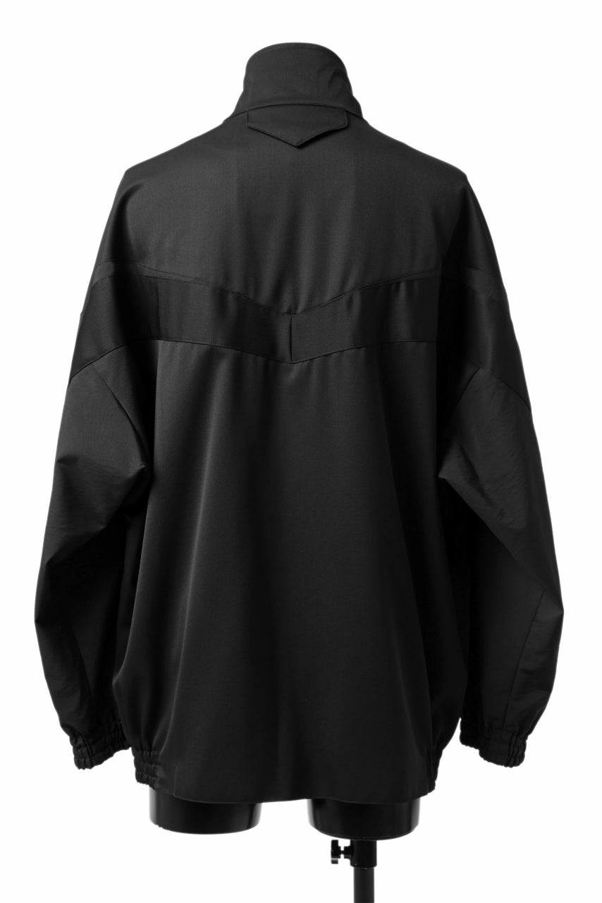 Y's....  PANELED ZIP BLOUSON / SUPER 120's DOESKIN (BLACK)