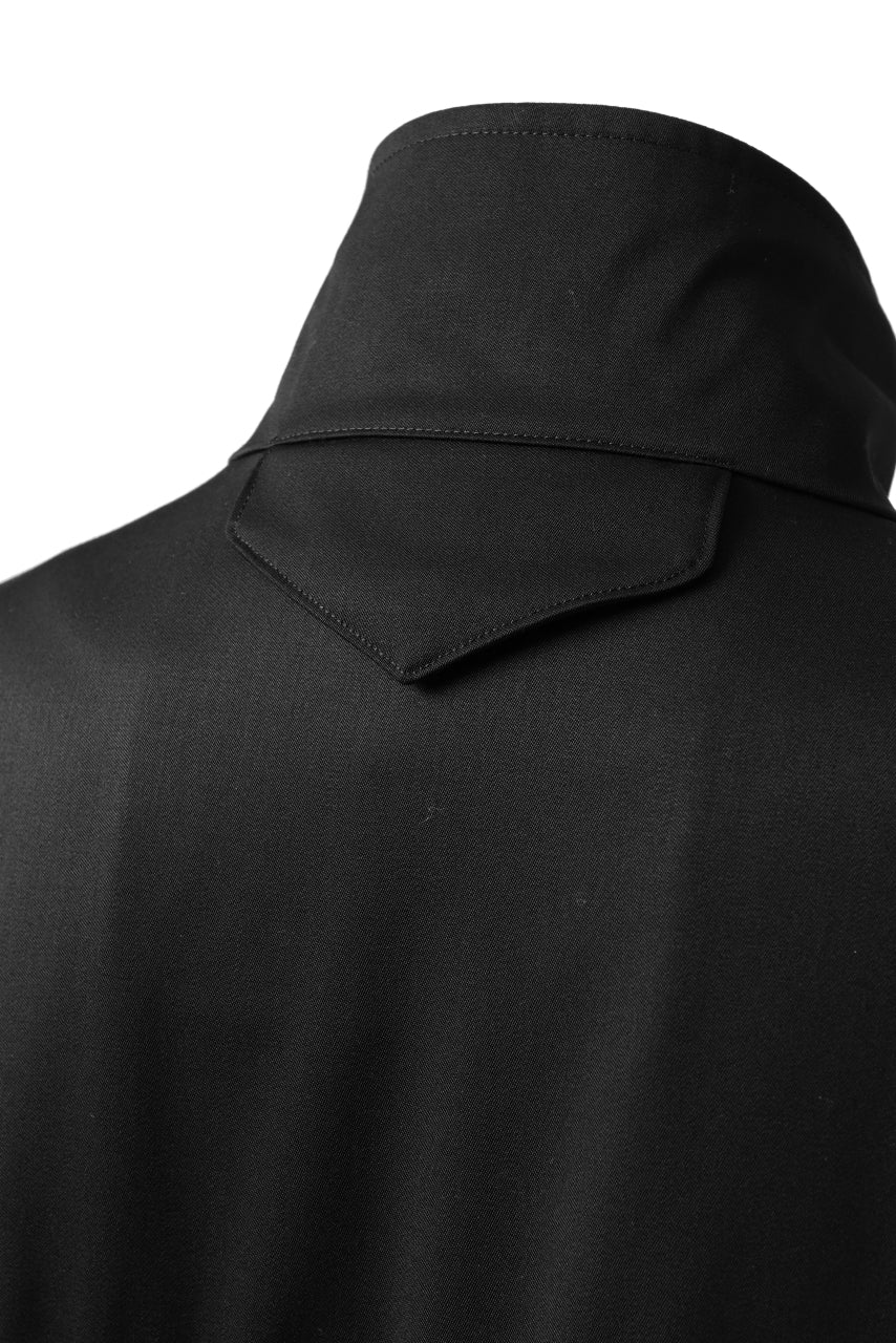 Y's....  PANELED ZIP BLOUSON / SUPER 120's DOESKIN (BLACK)