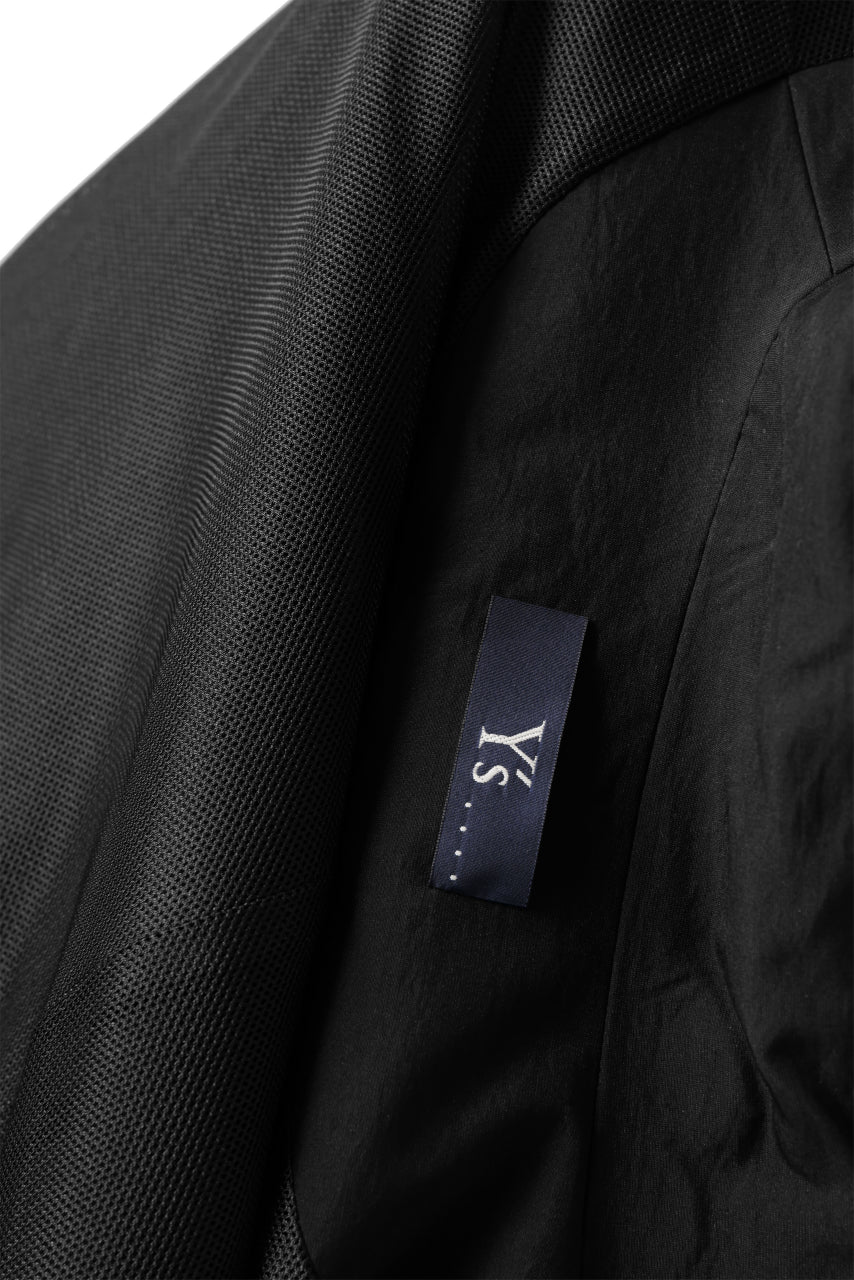 Y's....  PANELED ZIP BLOUSON / SUPER 120's DOESKIN (BLACK)