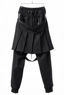 mastermind JAPAN BONDAGE SLIM TROUSERS / MEDIUM C-JERSEY STRETCH (BLACK)