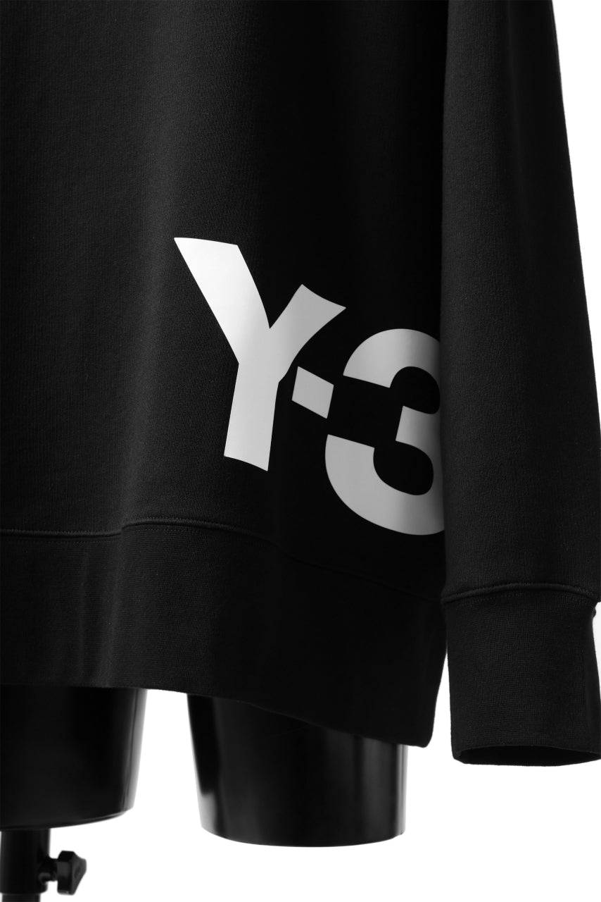 Y-3 Yohji Yamamoto BIG LOGO SWEAT TOP / FRENCH TERRY (BLACK)