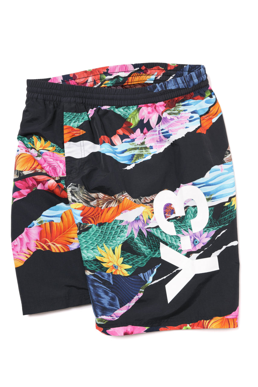 Y-3 Yohji Yamamoto AOP SWIM SHORTS (BLACK x PRINT)の商品ページ