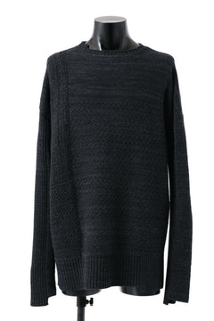 Load image into Gallery viewer, KLASICA TRANSIT RELAX FIT KNIT SWEATER / HAND FLAME 3PLY SUPER FINE MELINO 7G (SHADOW)