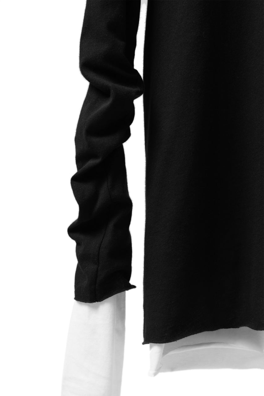 A.F ARTEFACT LAYERED LONG SLEEVE TOPS / SOFT JERSEY (BLACK x WHITE)