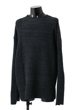 Load image into Gallery viewer, KLASICA TRANSIT RELAX FIT KNIT SWEATER / HAND FLAME 3PLY SUPER FINE MELINO 7G (SHADOW)