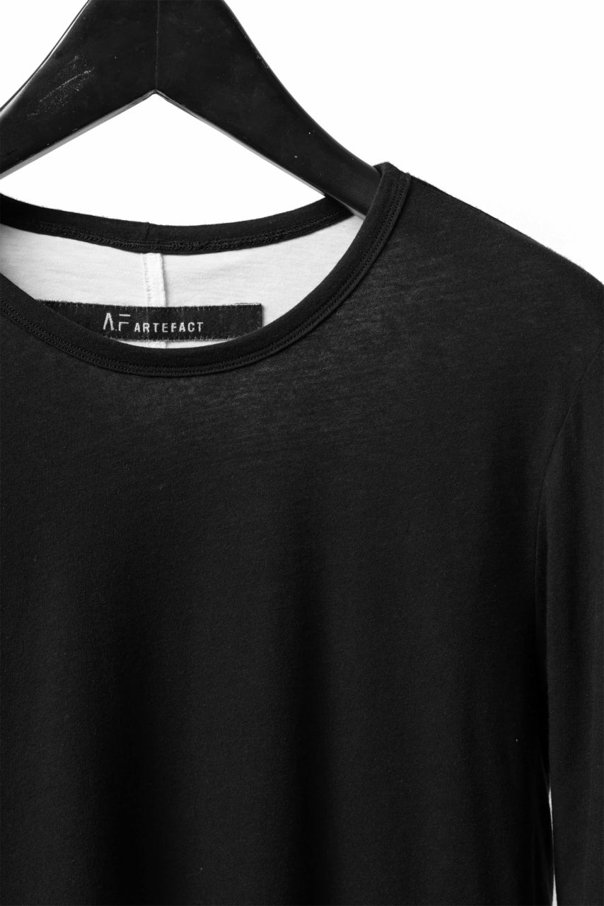 A.F ARTEFACT LAYERED LONG SLEEVE TOPS / SOFT JERSEY (BLACK x WHITE)