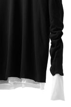 画像をギャラリービューアに読み込む, A.F ARTEFACT LAYERED LONG SLEEVE TOPS / SOFT JERSEY (BLACK x WHITE)