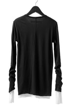 画像をギャラリービューアに読み込む, A.F ARTEFACT LAYERED LONG SLEEVE TOPS / SOFT JERSEY (BLACK x WHITE)