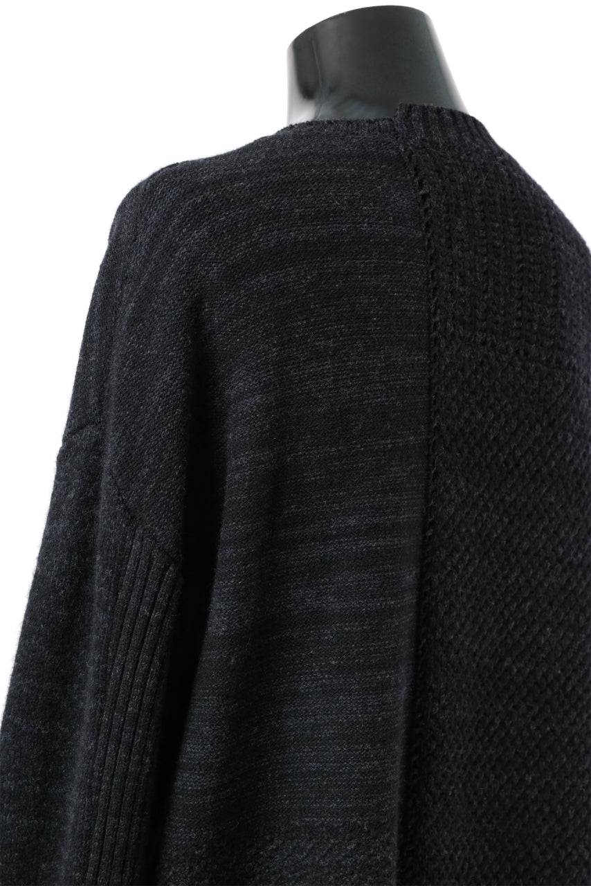 Load image into Gallery viewer, KLASICA TRANSIT RELAX FIT KNIT SWEATER / HAND FLAME 3PLY SUPER FINE MELINO 7G (SHADOW)