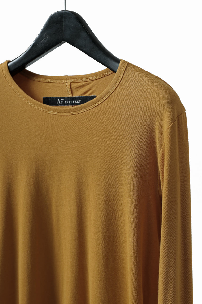 A.F ARTEFACT LAYERED LONG SLEEVE TOPS / SOFT JERSEY (MUSTARD x MUSTARD)