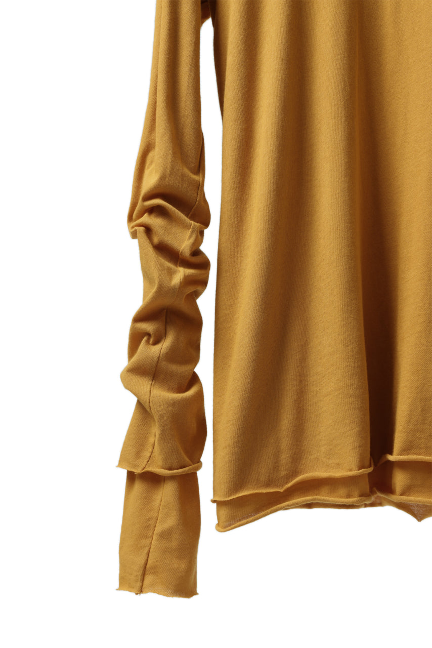 A.F ARTEFACT LAYERED LONG SLEEVE TOPS / SOFT JERSEY (MUSTARD x MUSTARD)