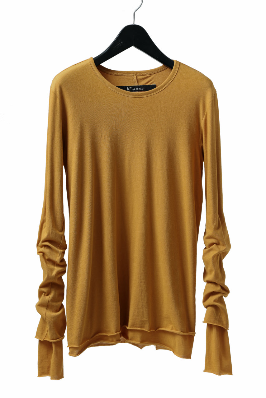 A.F ARTEFACT LAYERED LONG SLEEVE TOPS / SOFT JERSEY (MUSTARD x MUSTARD)