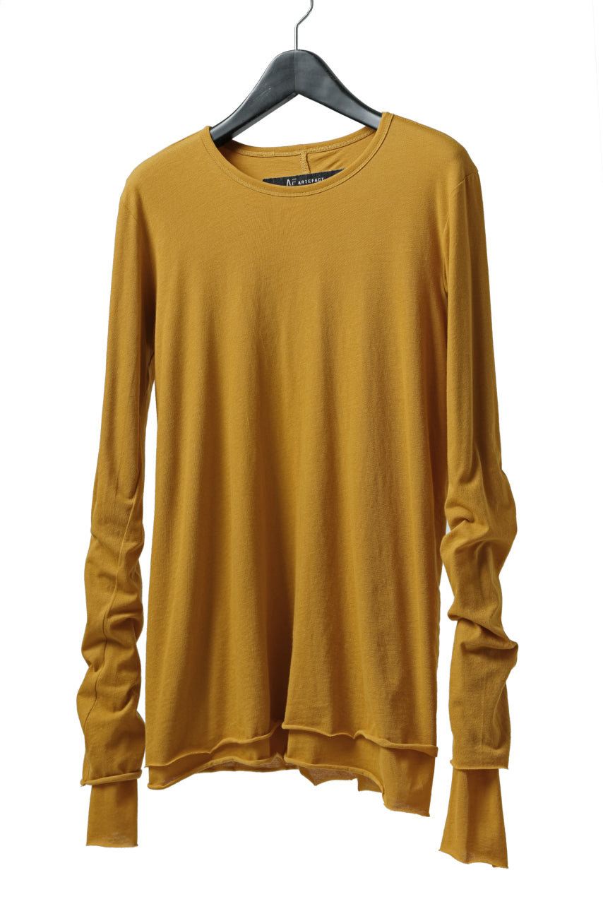 A.F ARTEFACT LAYERED LONG SLEEVE TOPS / SOFT JERSEY (MUSTARD x MUSTARD)