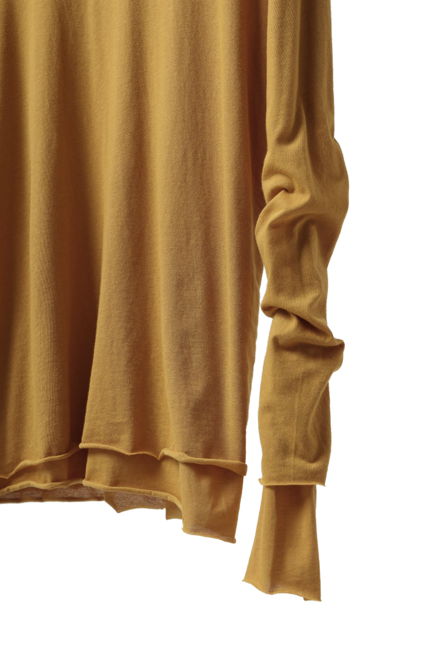 A.F ARTEFACT LAYERED LONG SLEEVE TOPS / SOFT JERSEY (MUSTARD x MUSTARD)