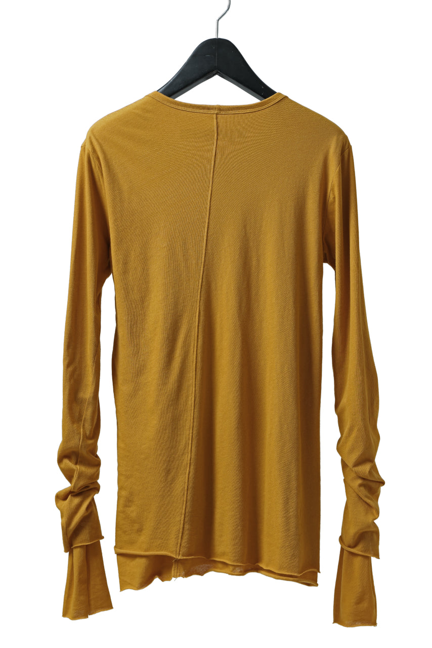 A.F ARTEFACT LAYERED LONG SLEEVE TOPS / SOFT JERSEY (MUSTARD x MUSTARD)