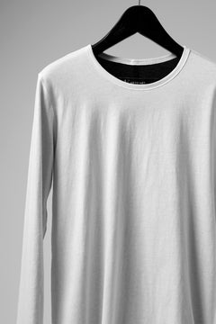 Load image into Gallery viewer, A.F ARTEFACT LAYERED LONG SLEEVE TOPS / SOFT JERSEY (WHITE x BLACK)