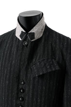 Load image into Gallery viewer, KLASICA HUNTS 10 BUTTONS DOLL BLAZER / LIGHT WEIGHT BLUR STRIPES (INK BLACK)