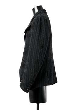 Load image into Gallery viewer, KLASICA HUNTS 10 BUTTONS DOLL BLAZER / LIGHT WEIGHT BLUR STRIPES (INK BLACK)